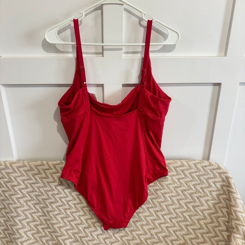 ANDIE Swim Havana One Piece Swimsuit Square Neck Cherry Red XXLT NWT - Picture 9 of 11